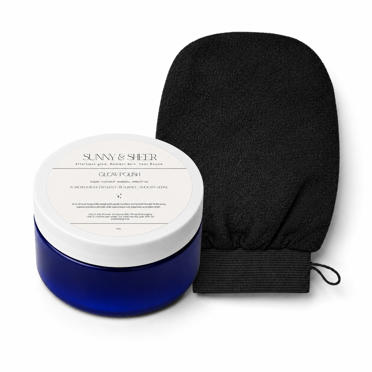 Glow Polish + Exfoliating Mitt Bundle